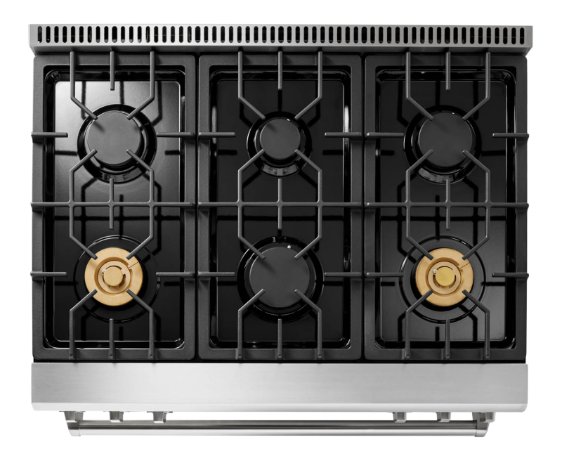 Thor Kitchen  36 Inch Tilt Panel Professional Liquid Propane Range - Stainless Steel (TRG3601LP)