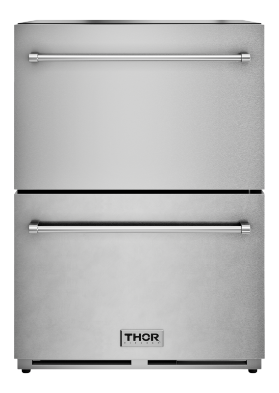 THOR KITCHEN  24 Inch Indoor Outdoor Freezer Drawer Thor Kitchen - Stainless Steel (TRZ24U)