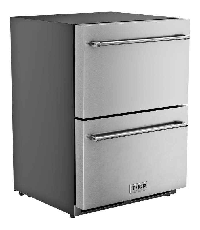 THOR KITCHEN  24 Inch Indoor Outdoor Freezer Drawer Thor Kitchen - Stainless Steel (TRZ24U)