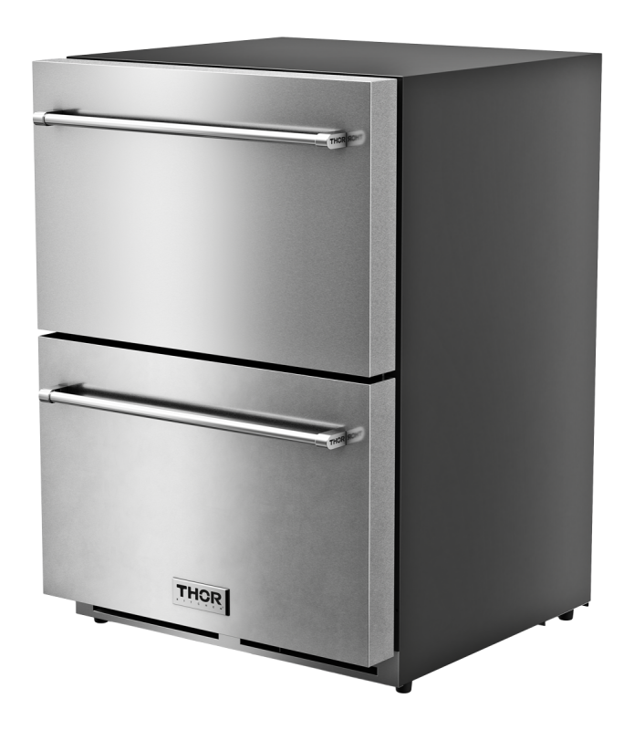 THOR KITCHEN  24 Inch Indoor Outdoor Freezer Drawer Thor Kitchen - Stainless Steel (TRZ24U)