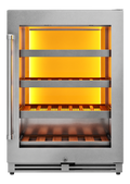 THOR KITCHEN  24 Inch Single Zone Wine Cooler, 45 Wine Bottle Capacity - Stainless Steel (TWC24UL)