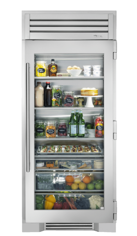 TRUE RESIDENTIAL  TRUE Residential REFER ALL 36"W GLS DR R/H - Stainless Steel (TR36REFRSGC)