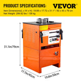 Vevor 1700W Hydraulic Rebar Bender and Cutter 1" 25mm 110V Heavy Duty with Foot Pedal New