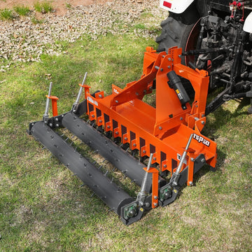 MechMaxx TSP60D Soil Pulverizer 60" Heavy Duty Double Spiked Roller 21 Shanks Category 1 and 2 3 Point Hitch Tractor Attachment New