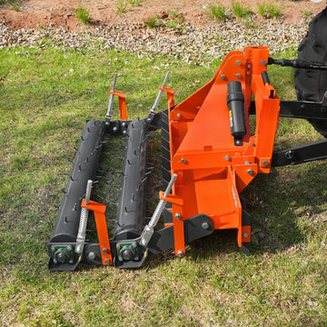 MechMaxx TSP60D Soil Pulverizer 60" Heavy Duty Double Spiked Roller 21 Shanks Category 1 and 2 3 Point Hitch Tractor Attachment New