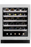 True Residential  24″ ADA Height Wine Cabinet Stainless Glass - Stainless Steel (TUWADA24LGAS)