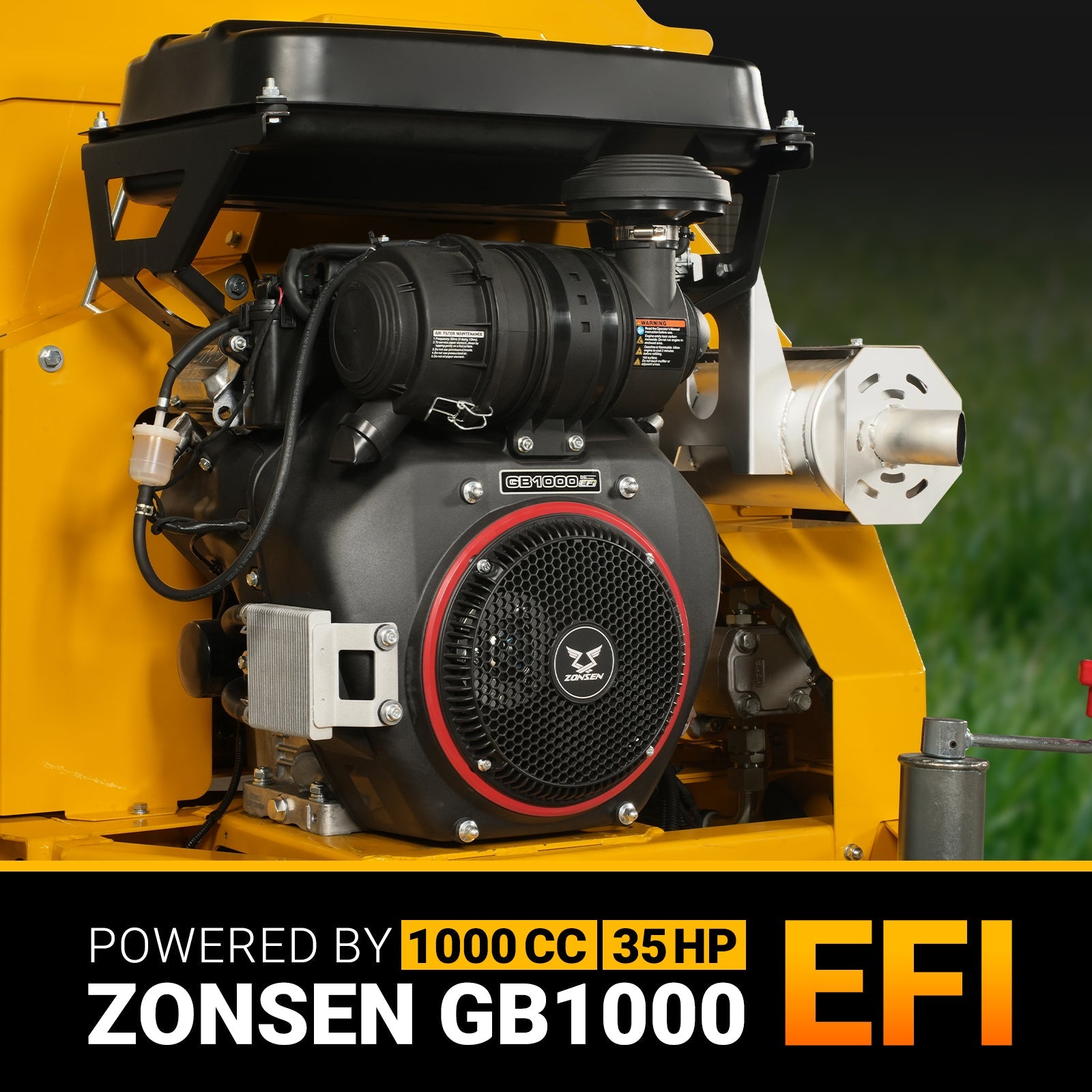 35hp 1000cc ZONSEN E-Start 8 inch Gas Powered Commerical Wood Chipper with Intelligent Hydraulic Feeding System ,  CROBA TX1000