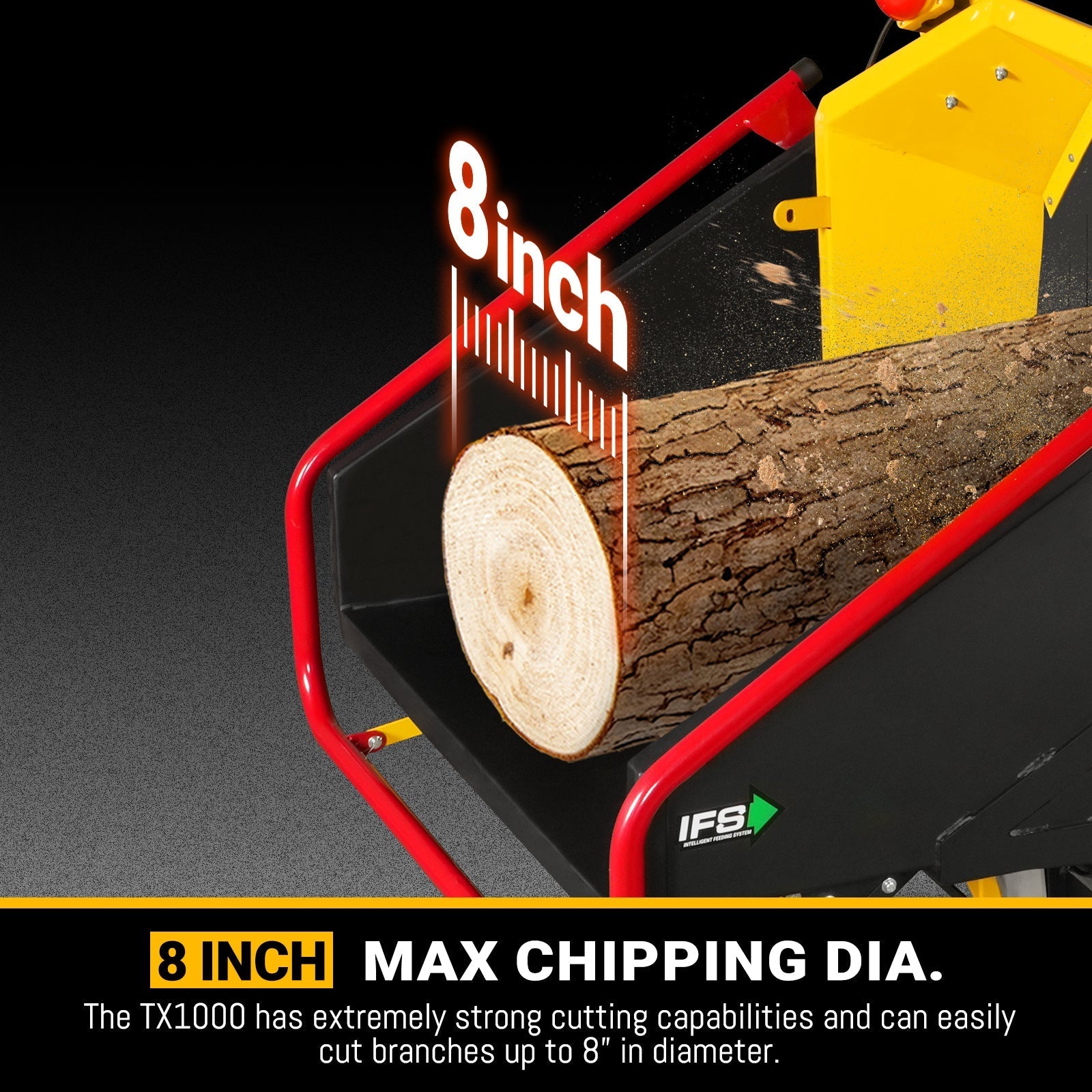 MechMaxx TX1000 Wood Chipper 35HP 1000cc ZONSEN Electric Start 8" Gas Powered Commercial Intelligent Hydraulic Feeding System New