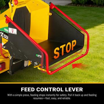 35hp 1000cc ZONSEN E-Start 8 inch Gas Powered Commerical Wood Chipper with Intelligent Hydraulic Feeding System ,  CROBA TX1000
