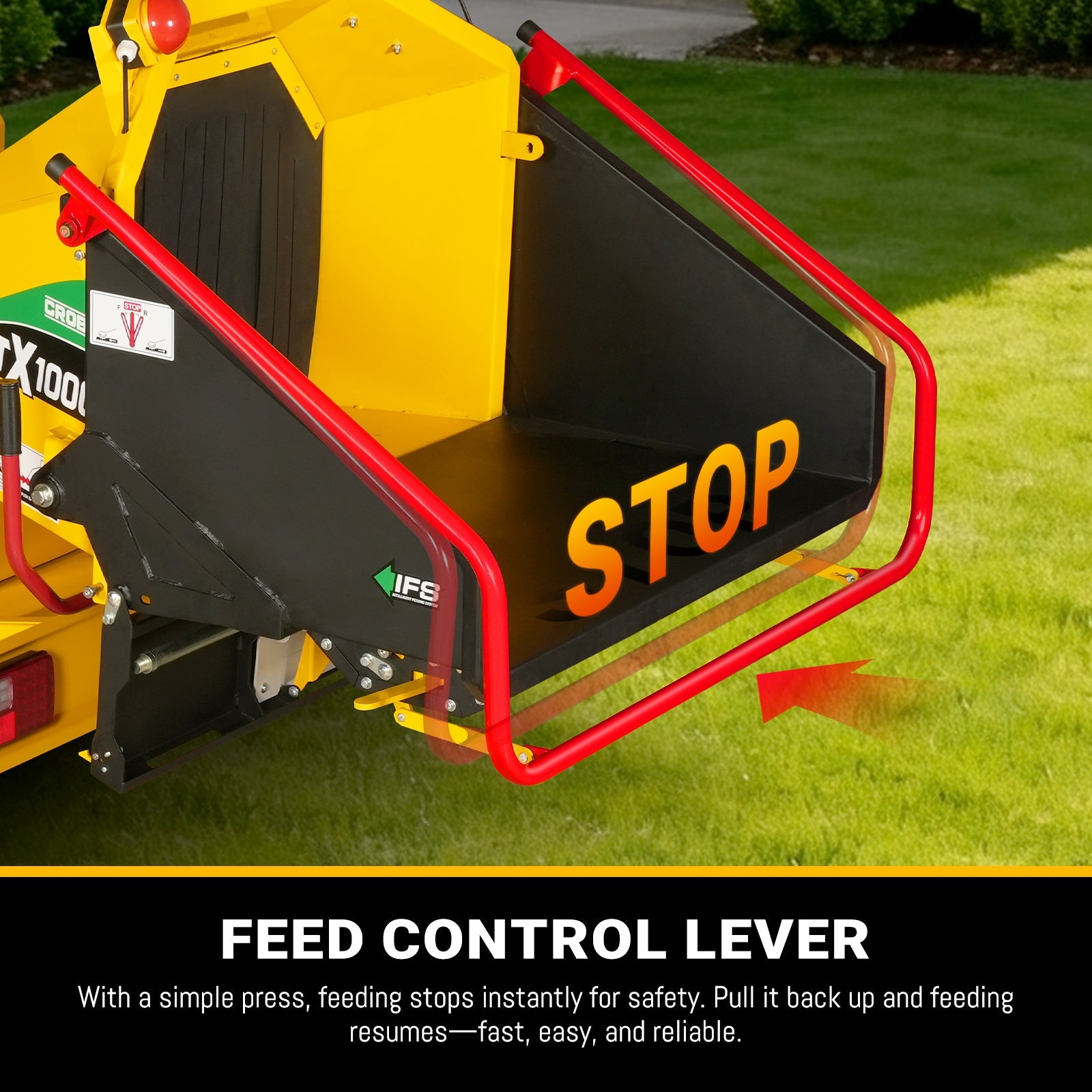 35hp 1000cc ZONSEN E-Start 8 inch Gas Powered Commerical Wood Chipper with Intelligent Hydraulic Feeding System ,  CROBA TX1000