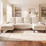 Costway U-Shaped Sectional Sofa Double Chaise Living Room Couch 26463596 New