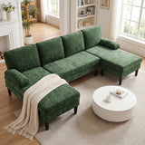 Costway U-Shaped Sectional Sofa Double Chaise Living Room Couch 26463596 New