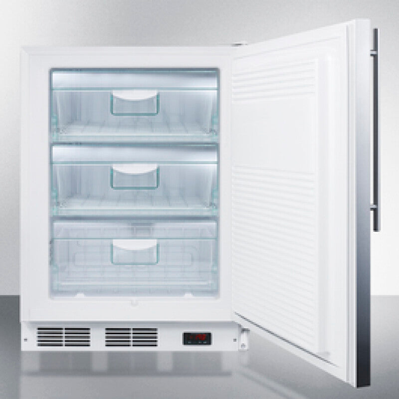 SUMMIT  24" Wide Built-In All-Freezer, ADA Compliant - Stainless Steel (VT65MLBISSHVADA)