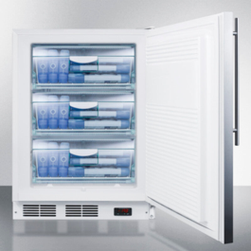 SUMMIT  24" Wide Built-In All-Freezer, ADA Compliant - Stainless Steel (VT65MLBISSHVADA)