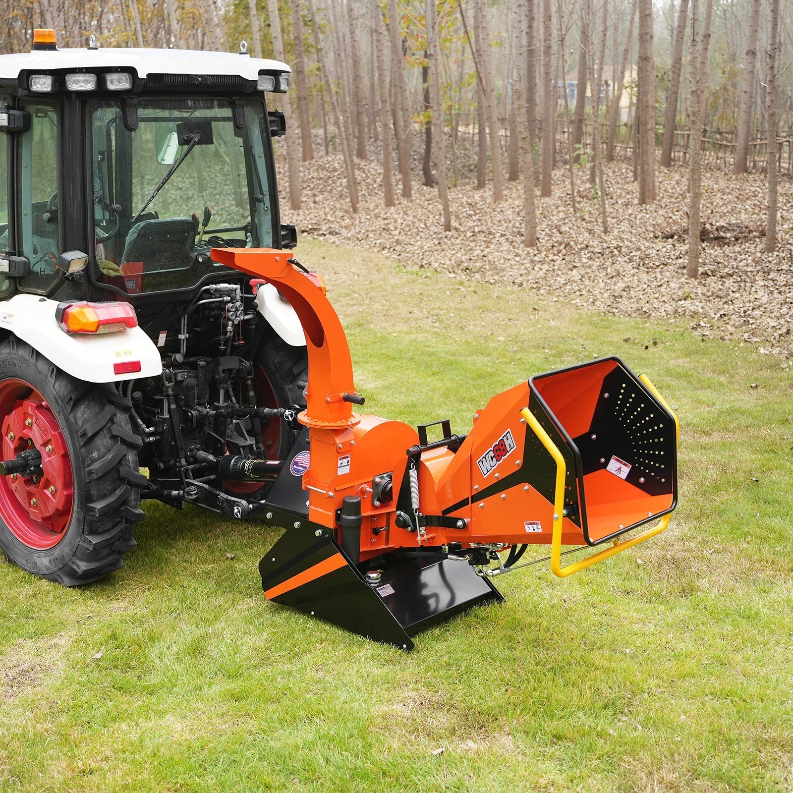 MechMaxx WC68H Wood Chipper 6" 3 Point Hydraulic Feeding PTO for 20-50HP Tractor New