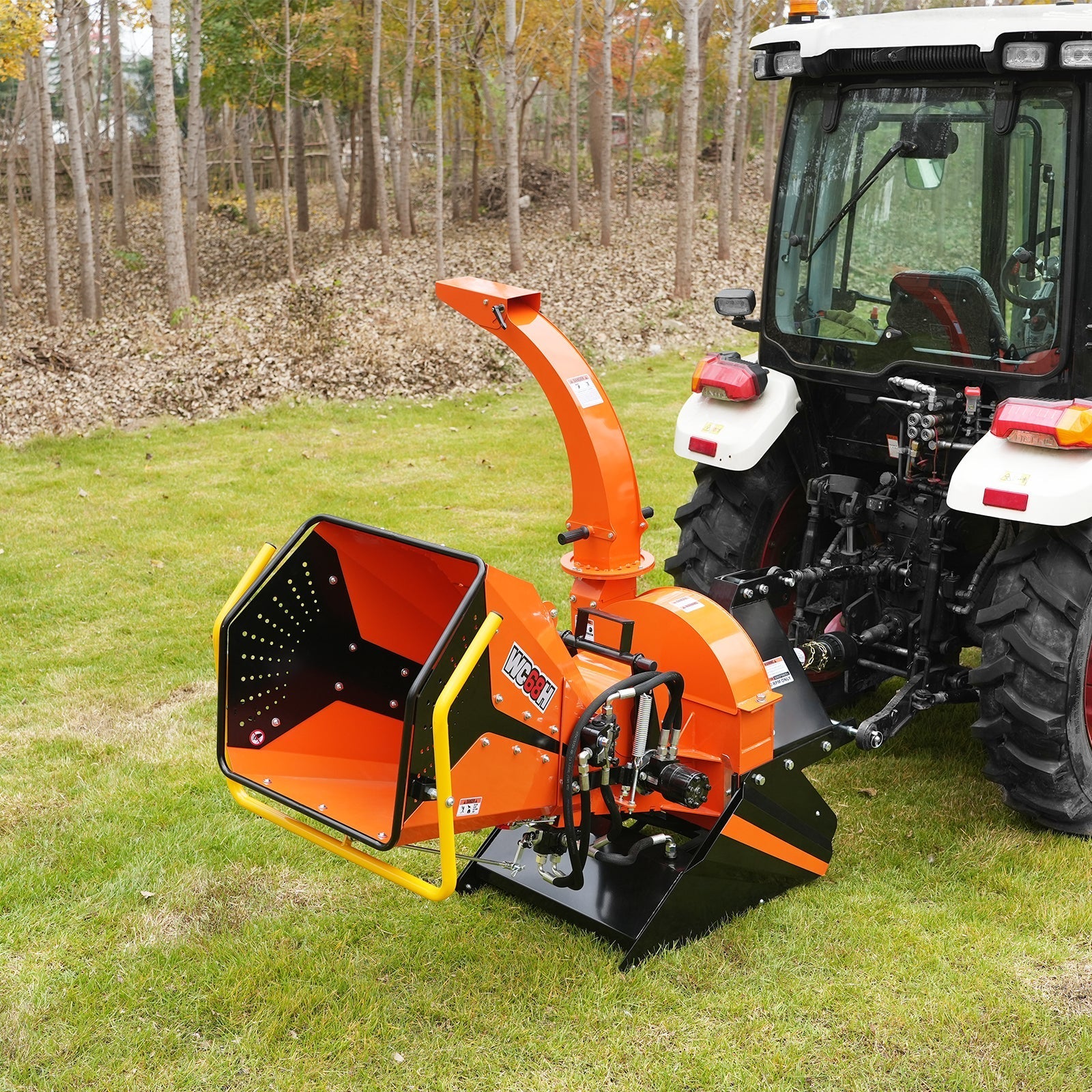 MechMaxx WC68H Wood Chipper 6" 3 Point Hydraulic Feeding PTO for 20-50HP Tractor New