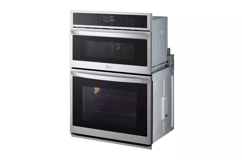 LG  1.7/4.7 Cu. Ft. Smart Combination Wall Oven With Convection And Air Fry - Print Proof Stainless Steel (WCEP6423F)