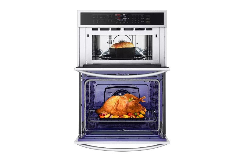 LG  1.7/4.7 Cu. Ft. Smart Combination Wall Oven With Convection And Air Fry - Print Proof Stainless Steel (WCEP6423F)