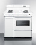 SUMMIT  36" Wide Electric Coil Top Range - White (WEM430KW)
