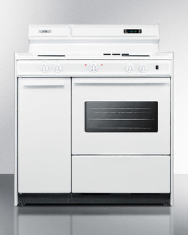 SUMMIT  36" Wide Electric Coil Top Range - White (WEM430KW)