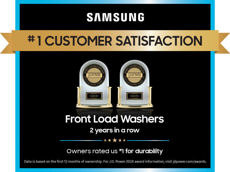 Samsung  Auto Dispense System | AI OptiWash™ | 5.3 cu.ft. - Brushed Navy (WF53BB8900ADUS)