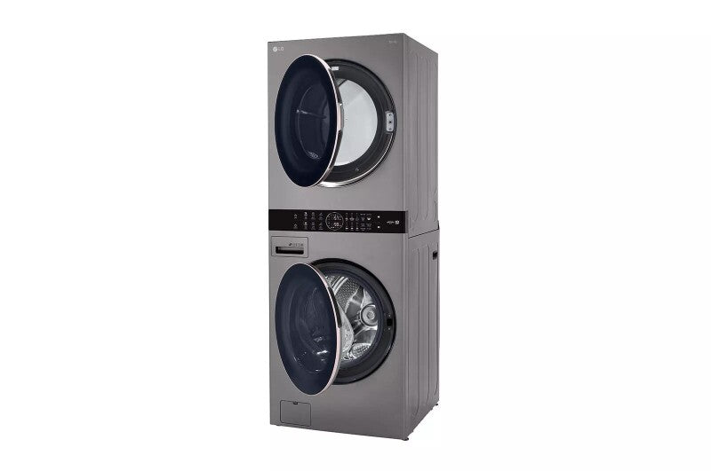 LG  Single Unit Front Load Washtower™ With Center Control™ 4.5 Cu. Ft. Washer And 7.4 Cu. Ft. Electric Dryer - Graphite Steel (WKE100HVA)