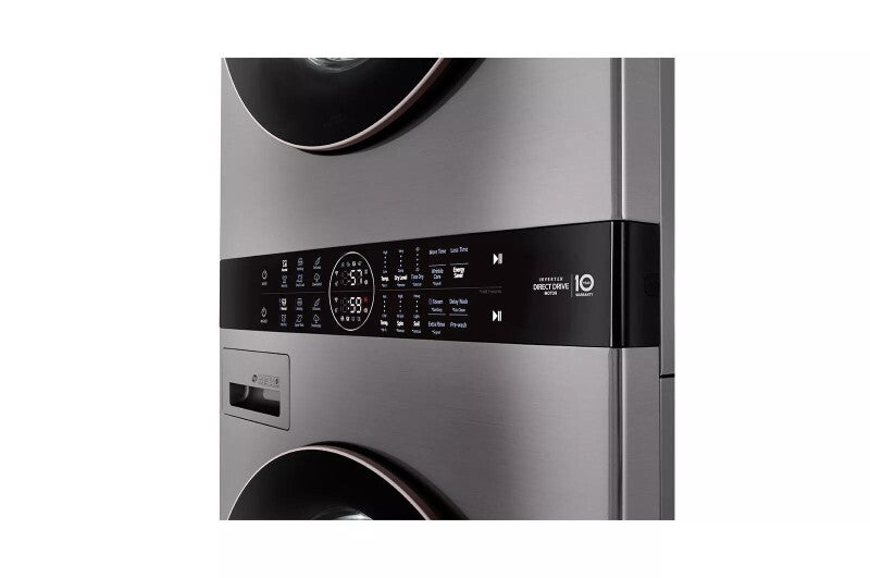 LG  Single Unit Front Load Washtower™ With Center Control™ 4.5 Cu. Ft. Washer And 7.4 Cu. Ft. Electric Dryer - Graphite Steel (WKE100HVA)
