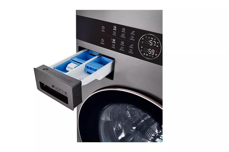LG  Single Unit Front Load Washtower™ With Center Control™ 4.5 Cu. Ft. Washer And 7.4 Cu. Ft. Electric Dryer - Graphite Steel (WKE100HVA)