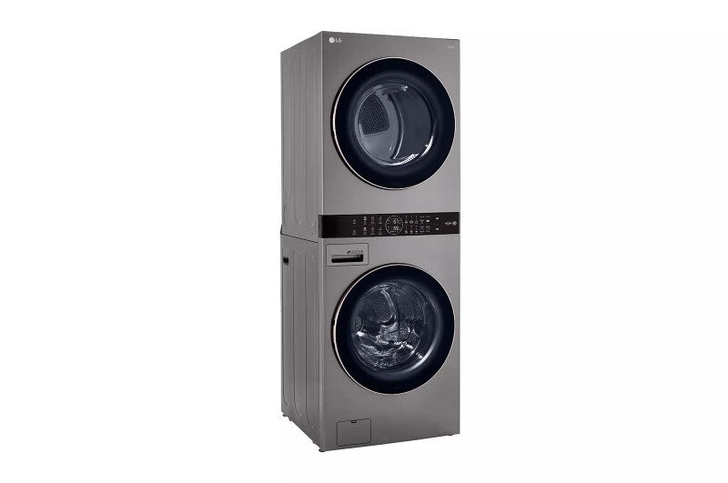 LG  Single Unit Front Load Washtower™ With Center Control™ 4.5 Cu. Ft. Washer And 7.4 Cu. Ft. Gas Dryer - Graphite Steel (WKG101HVA)