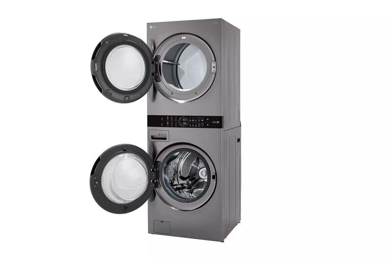 LG  Single Unit Front Load Washtower™ With Center Control™ 4.5 Cu. Ft. Washer And 7.4 Cu. Ft. Gas Dryer - Graphite Steel (WKG101HVA)