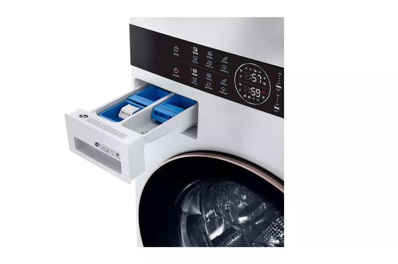 LG  Single Unit Front Load Washtower™ With Center Control™ 4.5 Cu. Ft. Washer And 7.4 Cu. Ft. Gas Dryer - White (WKG101HWA)