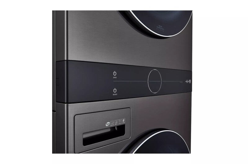 LG  Single Unit Front Load Washtower™ With Center Control™ 4.5 Cu. Ft. Washer And 7.4 Cu. Ft. Gas Dryer - Black Steel (WKGX201HBA)