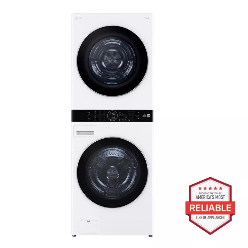 LG  Single Unit Washtower™ With Center Control™ 5.0 Cu. Ft. Front Load Washer And 7.8 Cu. Ft. Electric Ventless Heat Pump Dryer - White (WKHC252HWA)