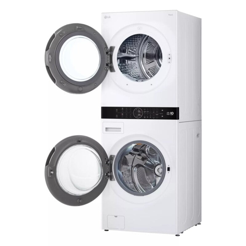 LG  Single Unit Washtower™ With Center Control™ 5.0 Cu. Ft. Front Load Washer And 7.8 Cu. Ft. Electric Ventless Heat Pump Dryer - White (WKHC252HWA)
