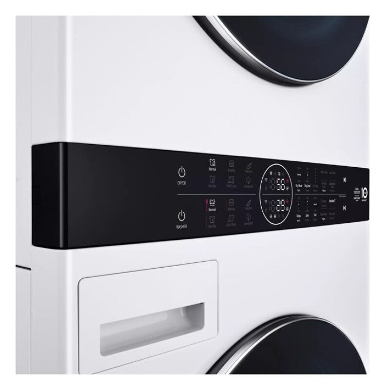 LG  Single Unit Washtower™ With Center Control™ 5.0 Cu. Ft. Front Load Washer And 7.8 Cu. Ft. Electric Ventless Heat Pump Dryer - White (WKHC252HWA)