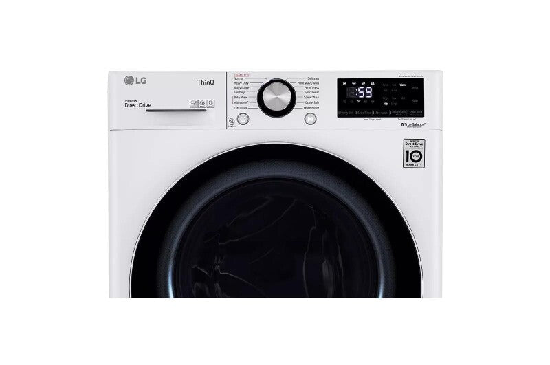 LG  2.4 Cu. Ft. Smart Wi-fi Enabled Compact Front Load Washer With Built-in Intelligence - White (WM1455HWA)