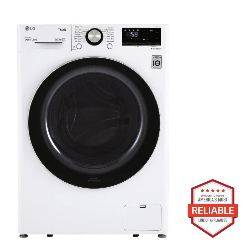 LG  2.4 Cu. Ft. Smart Wi-fi Enabled Compact Front Load Washer With Built-in Intelligence - White (WM1455HWA)