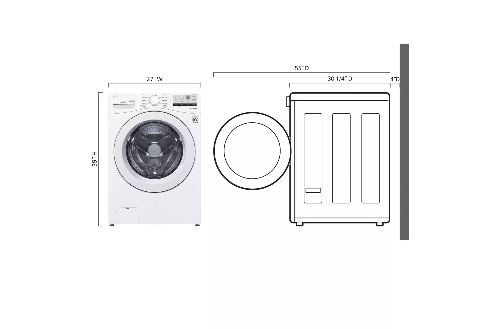 LG 4.5 cu. ft. Ultra Large Front Load Washer