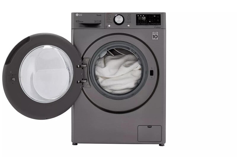 LG  2.4 Cu. Ft. Smart Wi-fi Enabled Compact Front Load All-in-one Washer/dryer Combo With Built-in Intelligence - Graphite Steel (WM3555HVA)