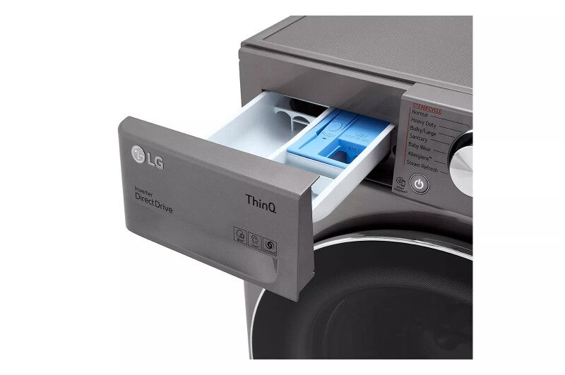 LG  2.4 Cu. Ft. Smart Wi-fi Enabled Compact Front Load All-in-one Washer/dryer Combo With Built-in Intelligence - Graphite Steel (WM3555HVA)