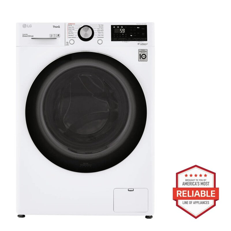 LG  2.4 Cu. Ft. Smart Wi-fi Enabled Compact Front Load All-in-one Washer/dryer Combo With Built-in Intelligence - White (WM3555HWA)