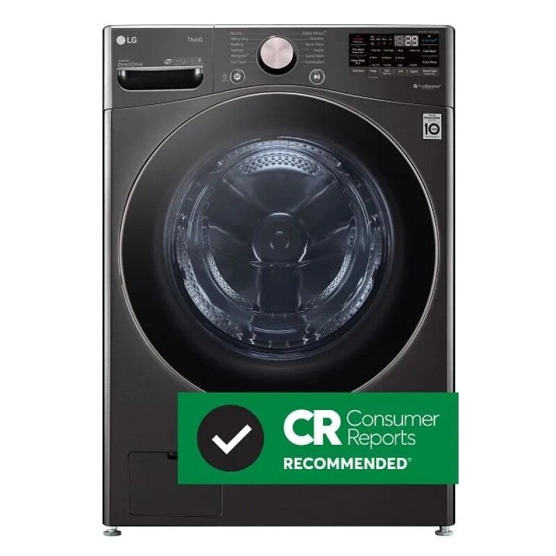 LG  4.5 Cu. Ft. Ultra Large Capacity Front Load Washer - Black Steel - Black Steel (WM4000HBA)