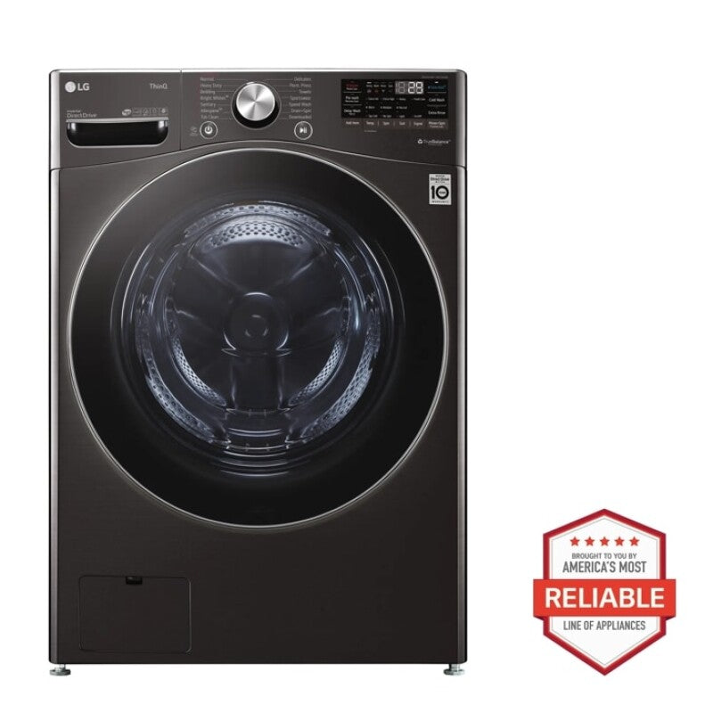 LG  5.0 Cu. Ft. Mega Capacity Smart Wi-fi Enabled Front Load Washer With Turbowash™ 360° And Built-in Intelligence - Black Steel (WM4200HBA)