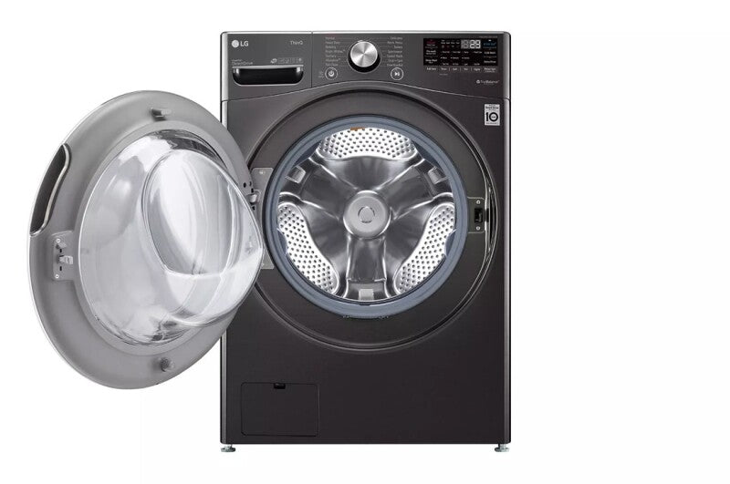 LG  5.0 Cu. Ft. Mega Capacity Smart Wi-fi Enabled Front Load Washer With Turbowash™ 360° And Built-in Intelligence - Black Steel (WM4200HBA)