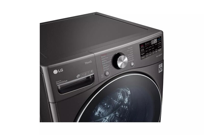 LG  5.0 Cu. Ft. Mega Capacity Smart Wi-fi Enabled Front Load Washer With Turbowash™ 360° And Built-in Intelligence - Black Steel (WM4200HBA)