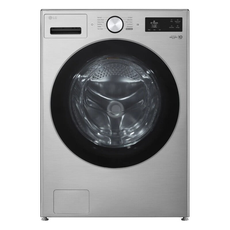 LG  5.0 Cu. Ft. Mega Capacity Smart Front Load Washer With Turbowash® 360°, Ai Sensing And Hybrid Electronic Controls With Lcd Display - Graphite Steel (WM5800HVA)