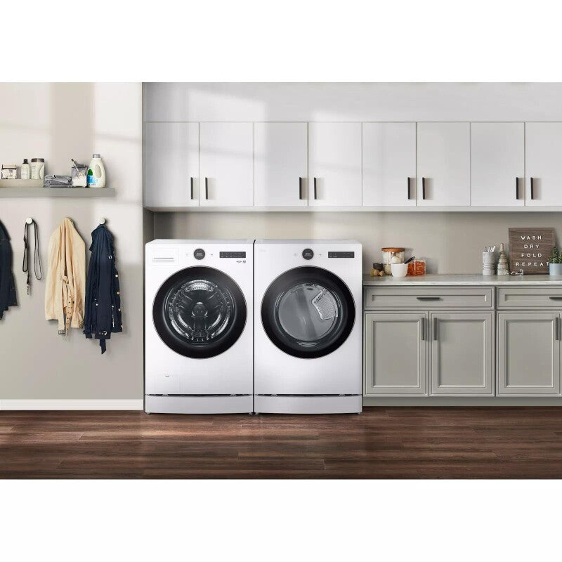 LG  5.0 Cu. Ft. Mega Capacity Smart Front Load Energy Star Washer With Turbowash® 360° And Ai Dd® Built-in Intelligence - White (WM6500HWA)