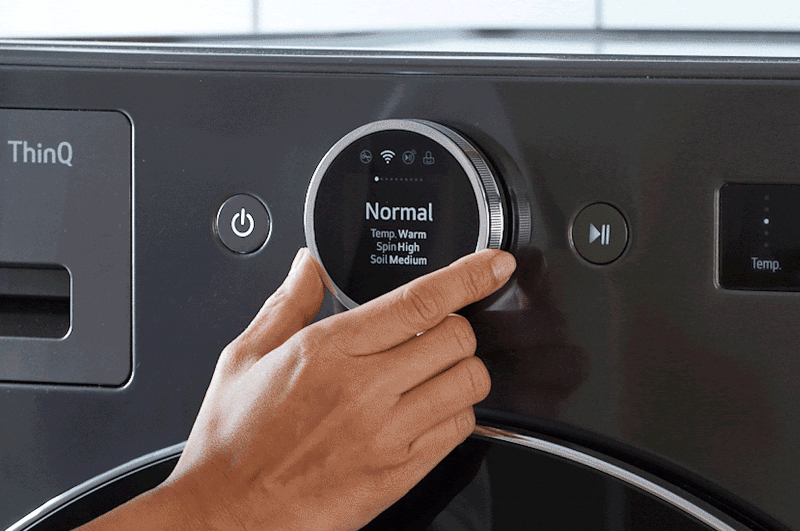 LG  5.0 Cu. Ft. Mega Capacity Smart Front Load Washer With Ai Dd® 2.0 Built-in Intelligence & Turbowash® 360° - Black Steel (WM6700HBA)