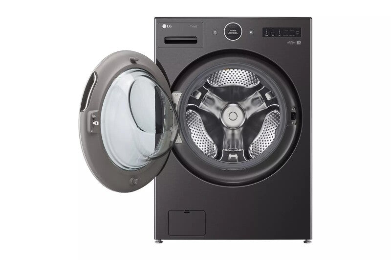 LG  5.0 Cu. Ft. Mega Capacity Smart Front Load Washer With Ai Dd® 2.0 Built-in Intelligence & Turbowash® 360° - Black Steel (WM6700HBA)