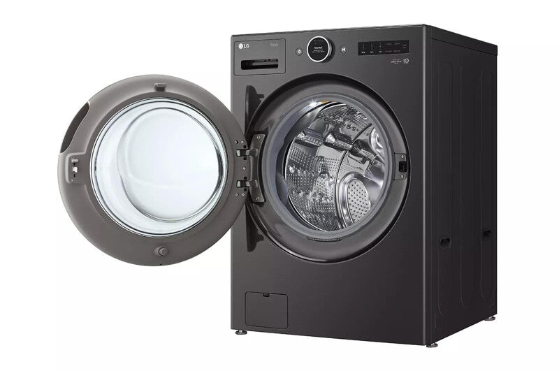 LG  5.0 Cu. Ft. Mega Capacity Smart Front Load Washer With Ai Dd® 2.0 Built-in Intelligence & Turbowash® 360° - Black Steel (WM6700HBA)